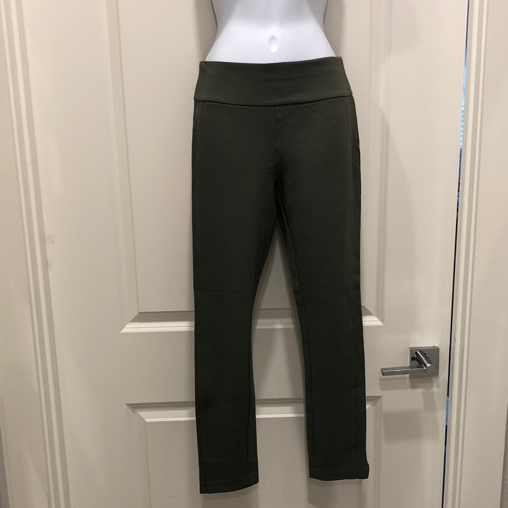 Express Olive Ponte Slim Ankle Pants, NEW, size XS